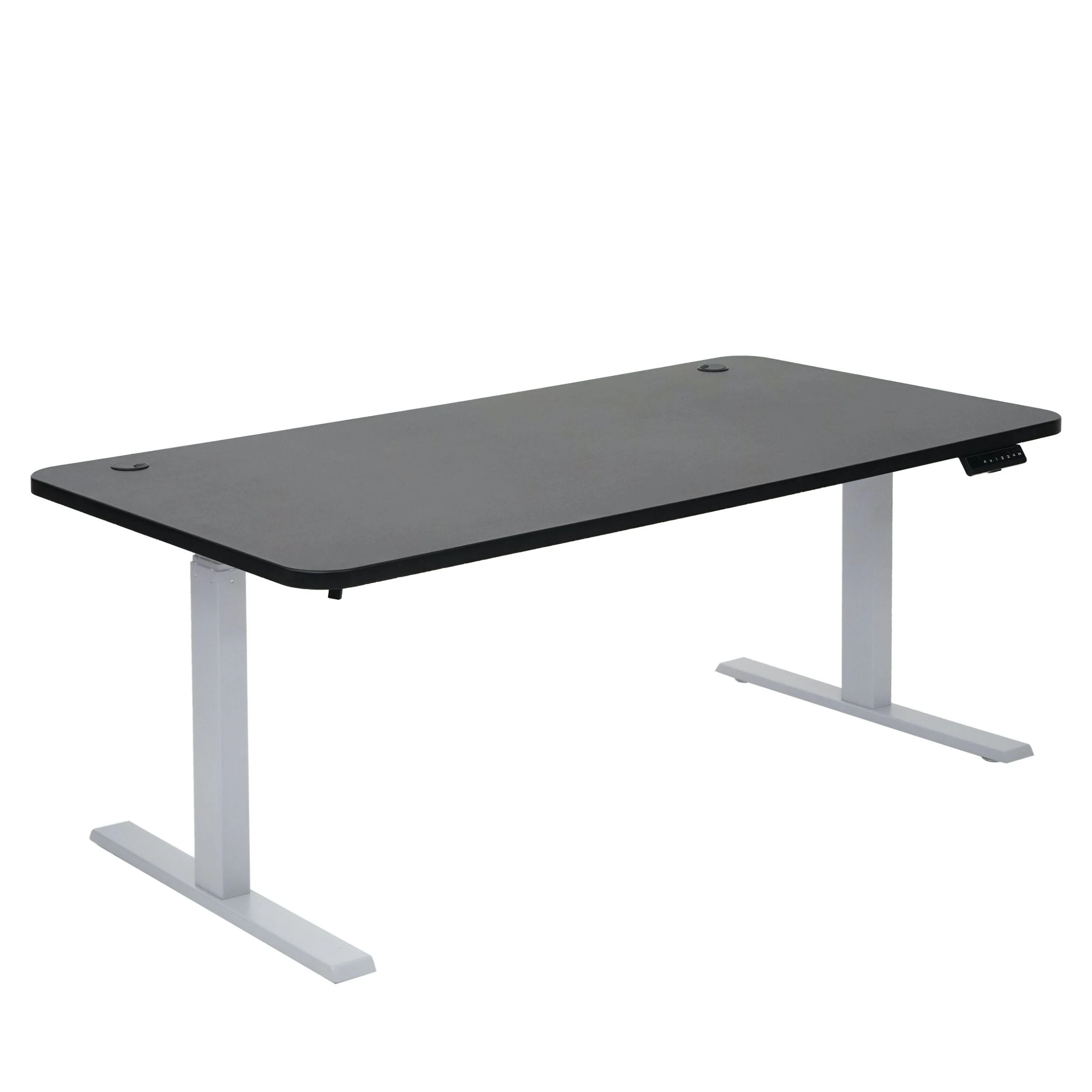 Schreibtisch HWC-D40, Computertisch, Elektrisch Höhenverstellbar 160x80cm 53kg ~ Schwarz, Grau 3 Schreibtisch HWC-D40, Computertisch, Elektrisch Höhenverstellbar 160x80cm 53kg ~ Schwarz, Grau