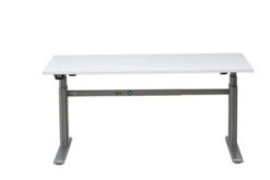 PROREGAL Elektrisch Höhenverstellbarer Schreibtisch Elk | HxBxT 63-128x160x80 Cm | Silber-Weiß -VIDAXL Shop 1538b965 82f6 42fd ac62 04333cb25764 1