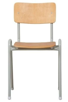 PROREGAL Stapelstuhl Antelope| HxBxT 80x38x41 Cm |Grau-Buche 3 PROREGAL Stapelstuhl Antelope| HxBxT 80x38x41 Cm |Grau-Buche