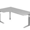 Freiformtisch Canberra - 650-850 X 2000 X 1200/800 Mm - C-Fuß Design - Weißaluminium/lichtgrau -VIDAXL Shop 209a1d91 d98a 47be a42d 5a6f83ef53dd 2