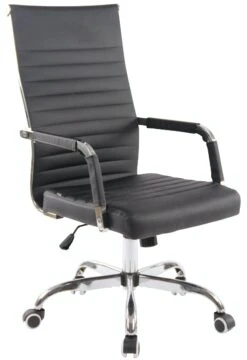 Bürostuhl Amadora Kunstleder Schwarz