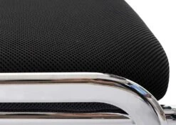 Besucherstuhl T401, Konferenzstuhl Stapelbar, Stoff/Textil ~ Sitz Schwarz, Füße Chrom -VIDAXL Shop 38759cc9 af12 445a 9f03 9f7dd4d83fd1