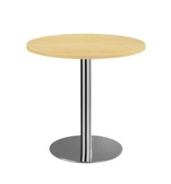 Säulentisch - Rund - 750 X Ø 800 Mm - Chrom/nussbaum 338524 -VIDAXL Shop 3f405311 c0aa 4d9b 9df1 7b506bd5af97 2