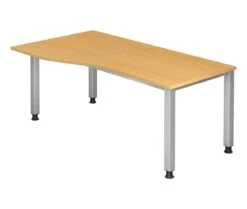 Freiformtisch Quebec - 680-760 X 1800 X 1000/800 Mm - 4-Fuß-Gestell - Weißaluminium/lichtgrau -VIDAXL Shop 4253940b 3fc8 47a1 a00e b880bd014dce 3