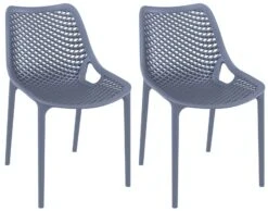 2er Set Stuhl Air Dunkelgrau