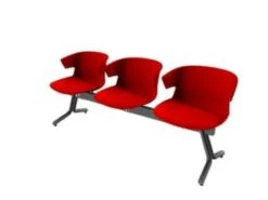 Traversenbank, Sitz-Tisch-Sitz-Sitz, BxT 2350x600mm, Sitzschale Holz Buche, Rückenform Tailliert, T-Fuß Verchromt -VIDAXL Shop 53b0c1c0 cc5b 4c66 8dc4 c5344d59d11b