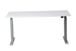 PROREGAL Elektrisch Höhenverstellbarer Schreibtisch Zebra | HxBxT 70-116x160x80 Cm | Silber-Weiß