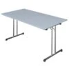 Klapptisch Besprechungstisch Kantinentisch Verkaufstisch Schreibtisch 140 X 70 Cm Gestell Chrom / Platte Lichtgrau 350600 -VIDAXL Shop 749fa20d 8f51 47e8 ade6 d72e127858c4 2