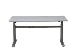 PROREGAL Elektrisch Höhenverstellbarer Schreibtisch Elk | HxBxT 63-128x160x80 Cm | Silber-Weiß -VIDAXL Shop 805243d6 6c91 49ed af05 b56131e988aa 1
