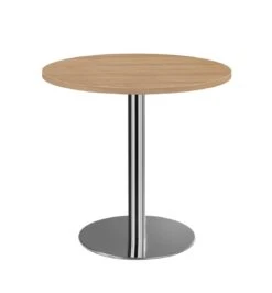 Säulentisch - Rund - 750 X Ø 800 Mm - Chrom/ahorn 338523 -VIDAXL Shop 947643c7 c402 479c 9a98 b0dd1d14a0f5 1