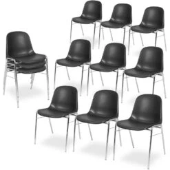 4x Polsterstühle Schwarz, BxTxH 545x425x820 Mm, Sitz BxTxH 475x415x470 Mm -VIDAXL Shop 9c763e91 206f 4b61 a0da 1faad0d52f91