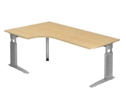 Freiformtisch Canberra - 650-850 X 2000 X 1200/800 Mm - C-Fuß Design - Weißaluminium/lichtgrau -VIDAXL Shop 9ead1285 1511 4fca 9e31 f0c2bb74cee1 2