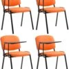 4er Set Stühle Ken Mit Klapptisch Kunstleder Orange -VIDAXL Shop abec0142 e285 41a4 ba00 1c56e08df32a