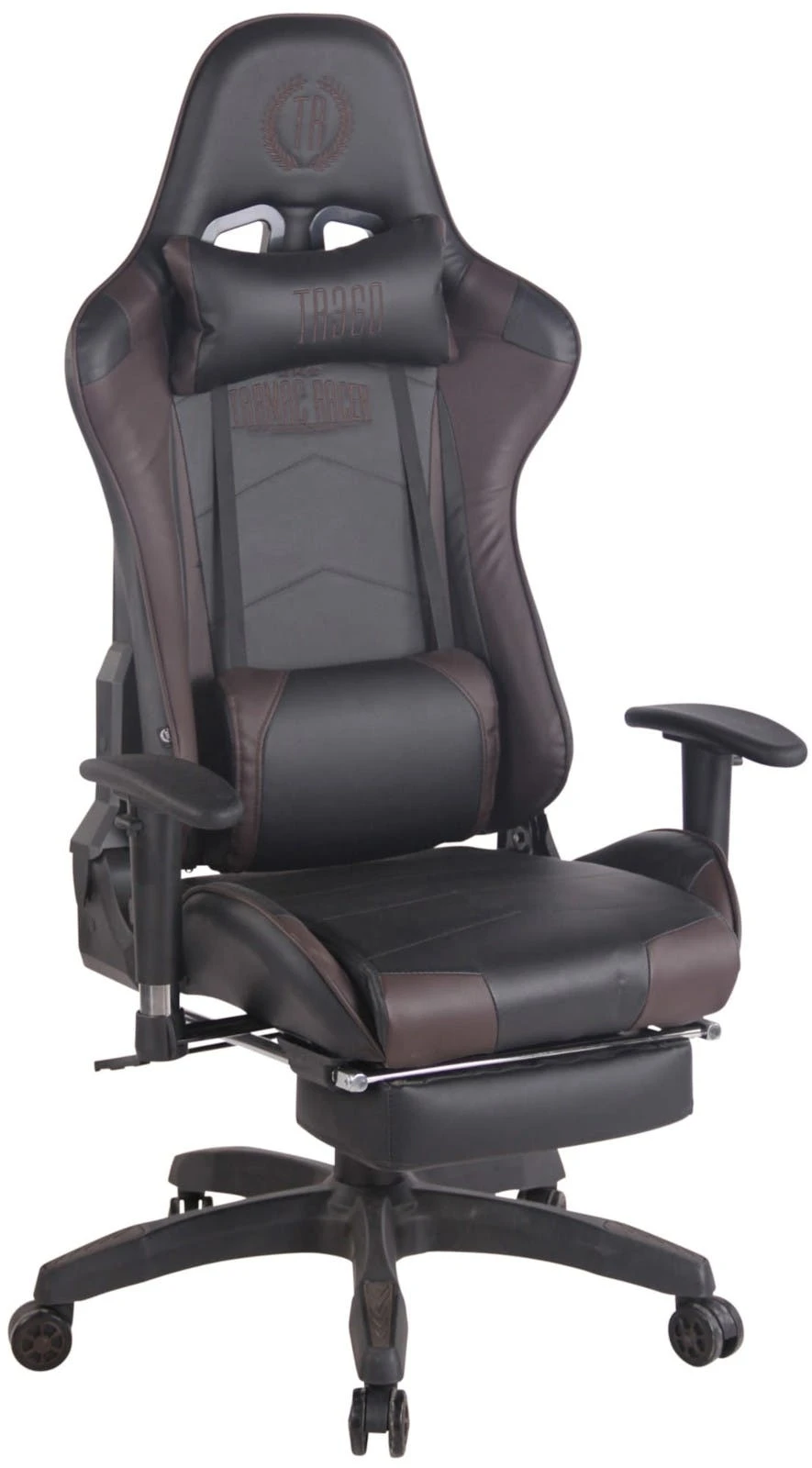 Racing Bürostuhl Turbo Mit Fußablage Weiß/schwarz 6 Racing Bürostuhl Turbo Mit Fußablage Weiß/schwarz – Bild 4