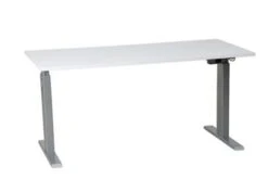 PROREGAL Elektrisch Höhenverstellbarer Schreibtisch Zebra | HxBxT 70-116x180x80 Cm | Silber-Weiß -VIDAXL Shop c5861c29 daf5 4022 9a2b 573939e3c508