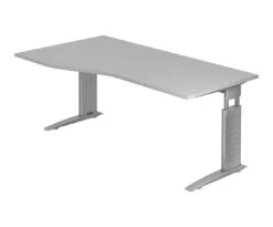 Freiformtisch Quebec - 680-760 X 1800 X 1000/800 Mm - 4-Fuß-Gestell - Weißaluminium/lichtgrau -VIDAXL Shop c7778d84 8cf0 4a3a 8062 97265313d702 2