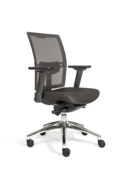 Büro-Drehstuhl Mit Lordosenstütze - Chefsessel Bürostuhl 990-1135 X 485 X 440 Mm - Schwarz 210370