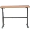 PROREGAL Elektrisch Höhenverstellbarer Schreibtisch Elk | HxBxT 63-128x140x80 Cm | Silber-Buche