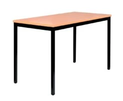 Schreibtisch Profi Besprechungstisch Computertisch 120 X 60 Cm RAL 9005 Schwarz/Buche Dekor 331021