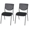 2er-Set Besucherstuhl T401, Konferenzstuhl Stapelbar, Stoff/Textil ~ Sitz Schwarz, Füße Schwarz -VIDAXL Shop ec5af788 e6d5 47ae b98a 28f41a8fd480