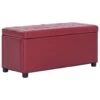 VidaXL Ottoman Mit Stauraum 87,5 Cm Weinrot Kunstleder -VIDAXL Shop f135ea8f f60a 49b2 9632 e1c2d2ed8209