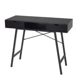 Konsolentisch HWC-E92, Ablagentisch Beistelltisch, 3D-Struktur FSC-zertifiziert 100x40cm ~ Schwarz