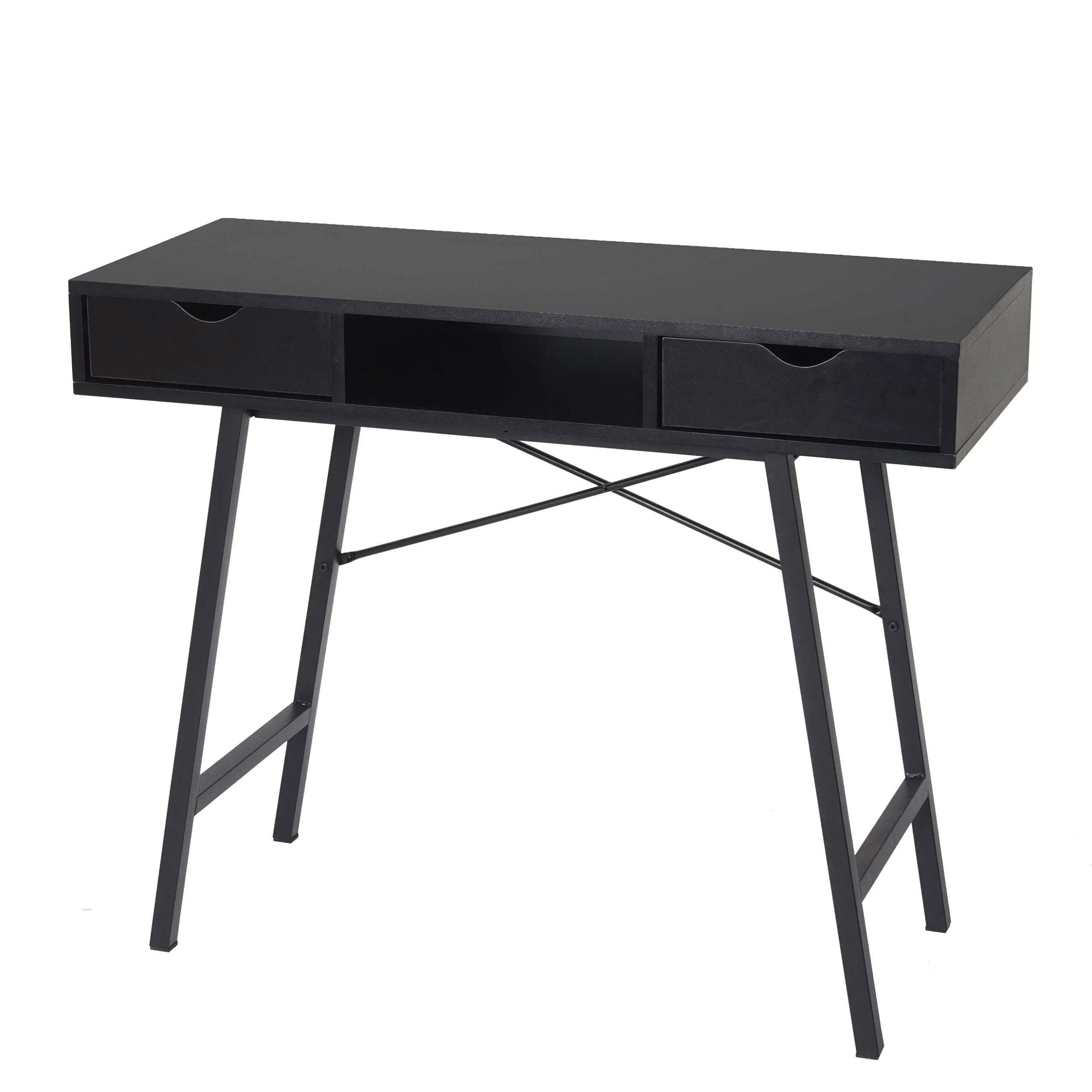 Konsolentisch HWC-E92, Ablagentisch Beistelltisch, 3D-Struktur FSC-zertifiziert 100x40cm ~ Schwarz 3 Konsolentisch HWC-E92, Ablagentisch Beistelltisch, 3D-Struktur FSC-zertifiziert 100x40cm ~ Schwarz