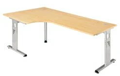 Freiformtisch Berlin - 720 X 2000 X 1200/800 Mm - C-Fuß Design - Weißaluminium/weiß 110161 -VIDAXL Shop fdbc694c 3969 4054 8336 5c1d39031b31 1